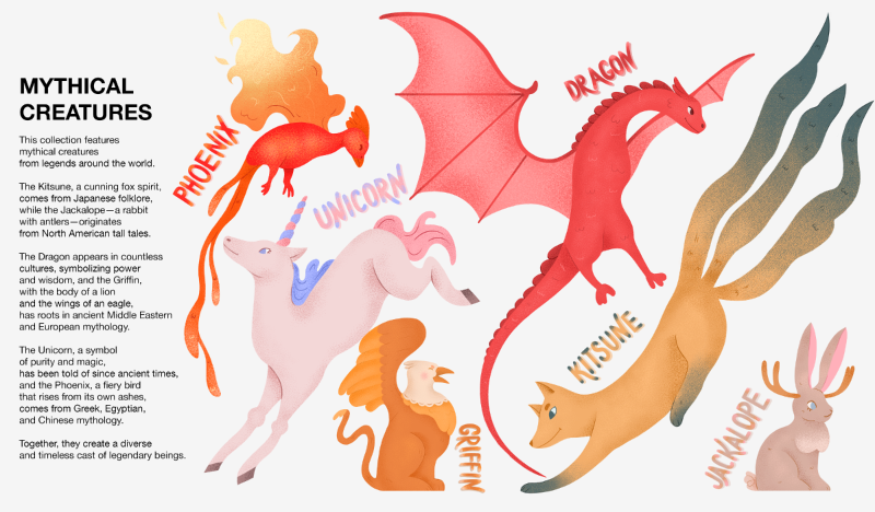 Mythical creatures collection